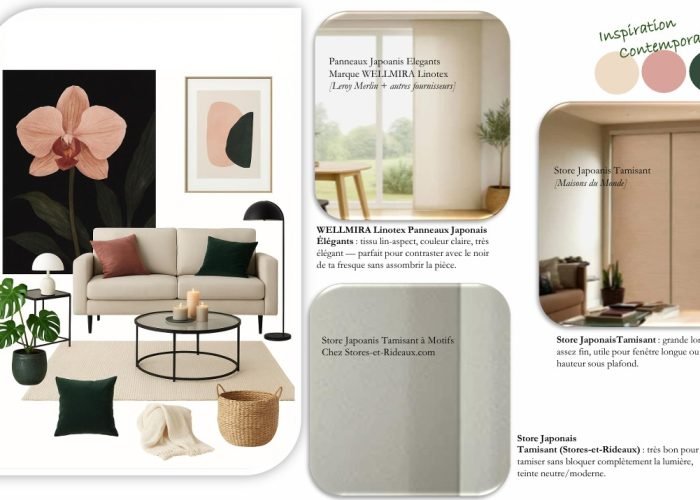 Planche d'ambiance Inspiration Contemporain élégant