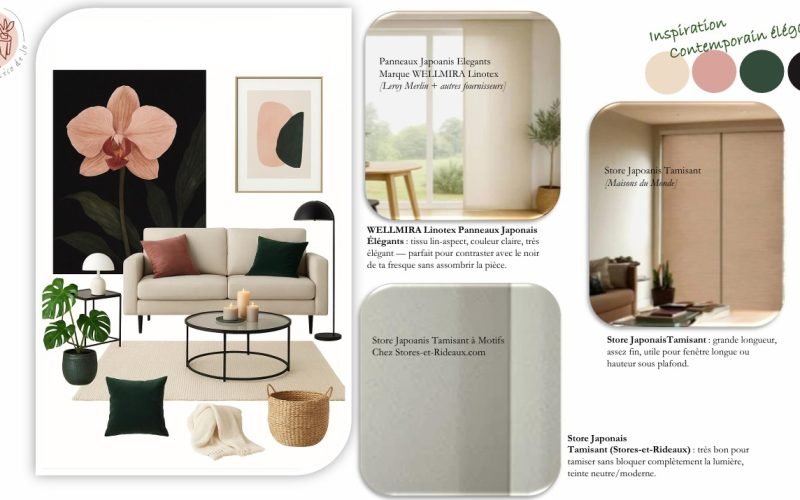 Planche d'ambiance Inspiration Contemporain élégant